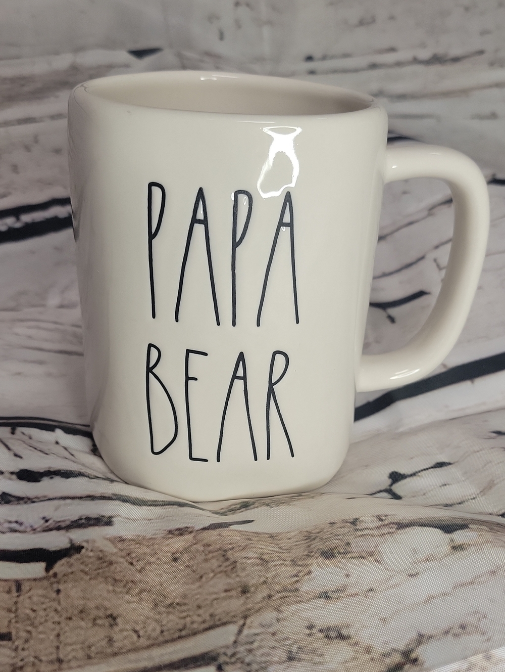 Rae Dunn PAPA BEAR Mug Large Coffee Cup Farmhouse Kitchen Decor